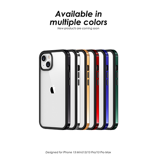 Glänsande metallkant med TPU-telefon