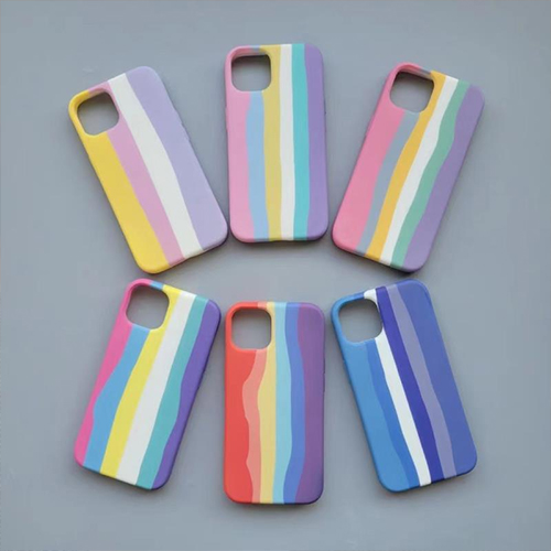 Silikon Rainbow Pattern Telefonfodral